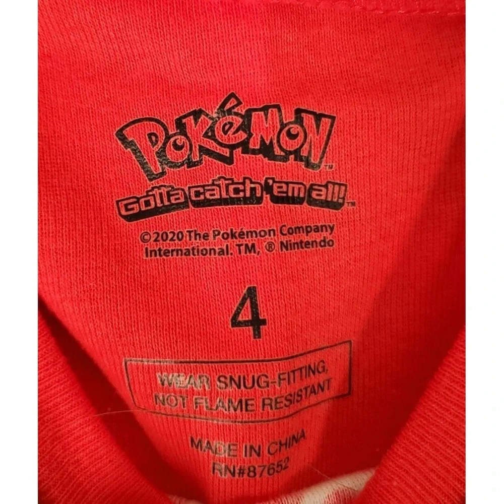Pokemon Pajamas Boys 4 Christmas Themed 2-Pairs Santa Hat Candy Canes NEW